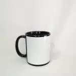 Taza Negra con Parche Blanco