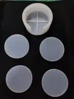 Molde de silicona 5 piezas para posavasos circular