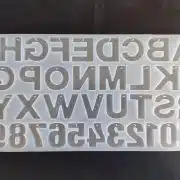 Molde de silicona de letras y números grande