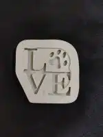 Molde de silicona love con huella