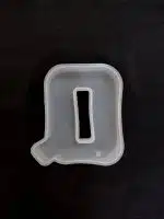 Molde de silicona letra "Q"