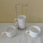 Set de 4 tazas sublimables con base apilable