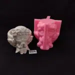 Molde de silicona macetero niña